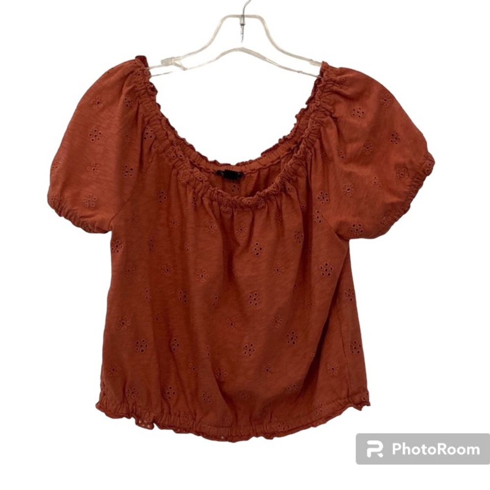 American Eagle Terra Cotta Orange Short Sleeve Top Size Small